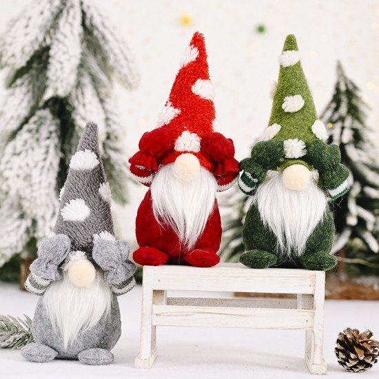 聖誕老人點點帽小玩偶 創意聖誕老人遮眼擺飾 可愛聖誕老人桌面裝飾