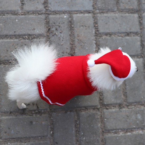 寵物聖誕老人斗篷 聖誕節必備寵物衣服 可愛狗狗斗篷聖誕帽禮服