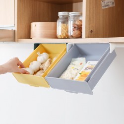 桌下抽屜式收納盒 隱藏式櫥櫃收納盒 黏貼式抽屜 廚房必備儲物盒