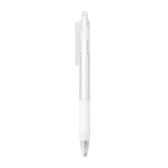 簡約按壓中性筆 0.5mm黑色原子筆 多色筆桿中性筆 考試必備黑筆