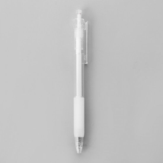 簡約按壓中性筆 0.5mm黑色原子筆 多色筆桿中性筆 考試必備黑筆