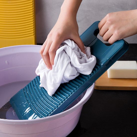北歐色簡約洗衣板 加厚塑膠波浪條紋搓衣板 一體成型洗衣板
