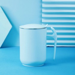 304不鏽鋼馬克杯 辦公必備咖啡杯 雙層隔熱防燙保溫杯 創意磨砂防滑水杯