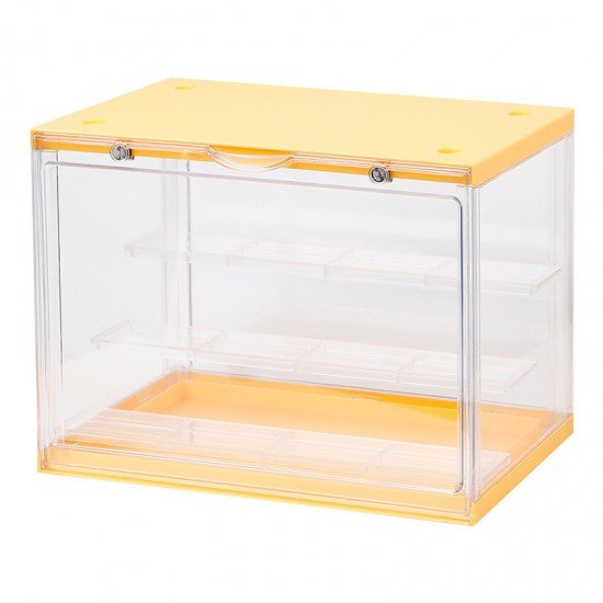 透明壓克力公仔展示盒 磁吸式防塵公仔收納盒 創意三層隔板公仔展示架
