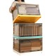 茶色三開摺疊整理箱 加厚特大號塑膠滑輪收納箱 大容量衣物書籍玩具收納箱