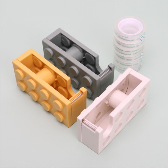 積木造型膠帶台 創意透明膠帶切割器 創意造型紙膠帶切割器