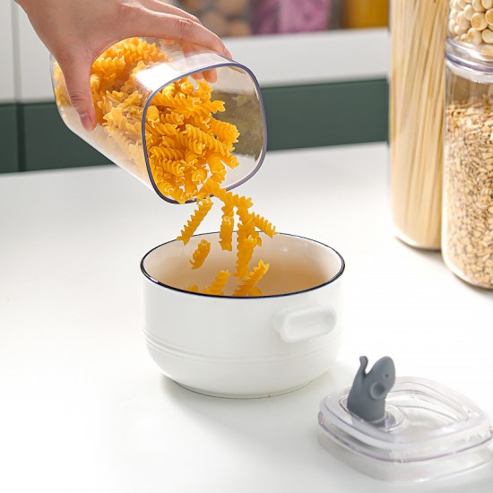 廚房透明密封罐 創意小老鼠保鮮收納盒 零食雜糧儲物罐