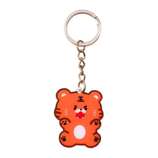 可愛老虎鑰匙圈 壓克力造型鑰匙圈 創意包包吊飾 老虎造型小裝飾