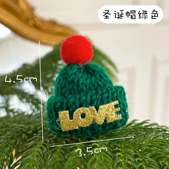 迷你針織聖誕手指帽 聖誕樹裝飾必備 迷你聖誕毛線帽 聖誕酒瓶帽