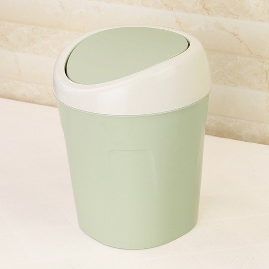 簡約桌面搖擺垃圾桶 迷你家用雜物桶 客廳桌面辦公小號收納桶