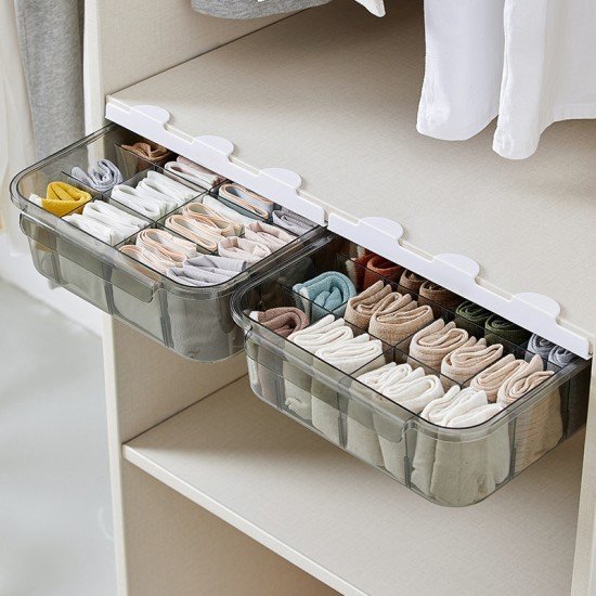 Acrylic Underwear Socks Drawer Storage Box  Clear Acrylic Organizer  Underwear - 4/8 - Aliexpress