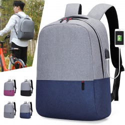 商務休閒雙肩包 旅行必備收納包 牛津布電腦包 雙色旅行後背包