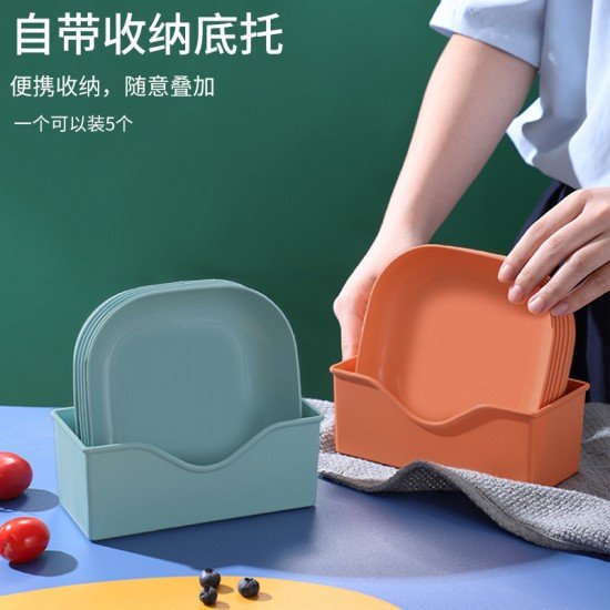 馬卡龍多用途小盤子組 創意可愛水果盤 一體成形塑膠盤 多用途盛裝盤