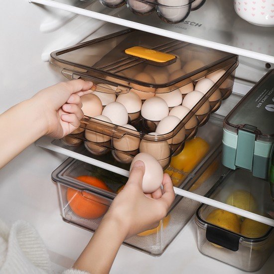 加蓋雞蛋收納盒 日式防碰撞雞蛋專用整理盒 冰箱保鮮雞蛋盒