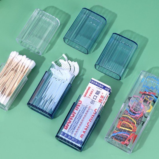 旅行透明收納盒 簡約波浪防滑整理盒 方便攜帶分類整理盒 小盒子