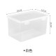 大容量掀蓋式口罩收納盒 多功能透明收納盒 可疊放防塵小物收納盒
