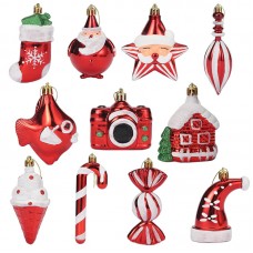 聖誕系列小吊飾 拐杖糖果禮物盒 聖誕帽聖誕襪 聖誕樹裝飾 聖誕道具