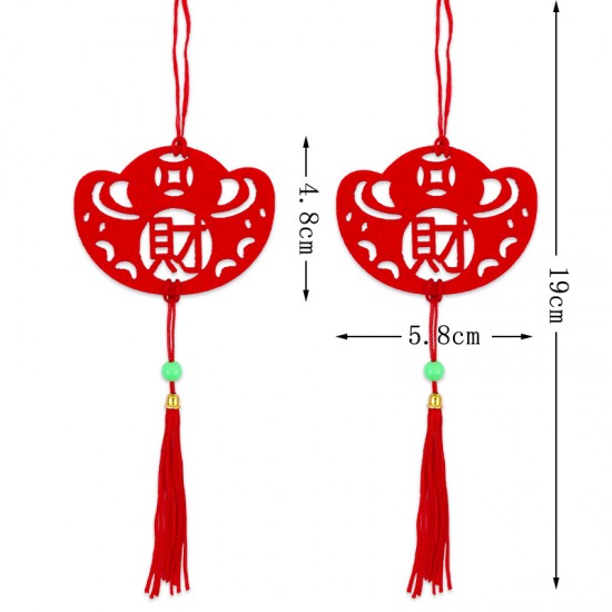 新年鏤空流蘇吊飾 新年元旦裝飾 福字元寶燈籠掛飾 氣氛裝飾