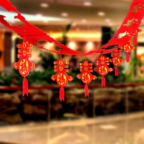新年毛氈裝飾拉旗 元旦裝飾 福字 吉祥如意 春字 掛飾 氣氛裝飾 