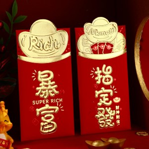 立體造型燙金紅包袋 新年紅包 壓歲錢紅包袋 新年用品 6入裝