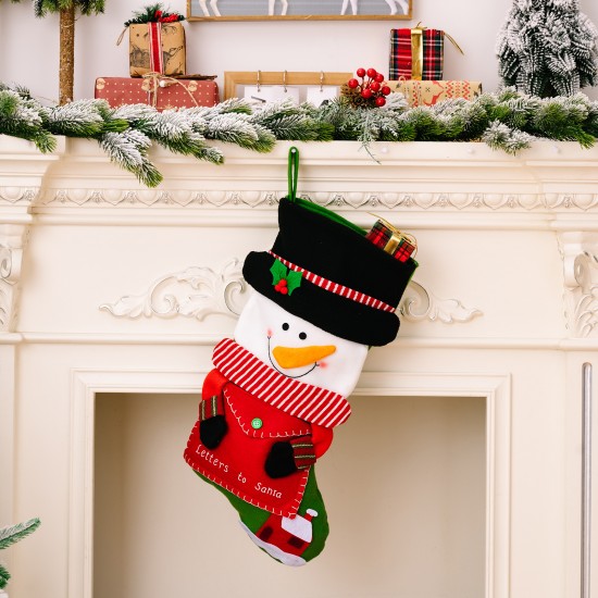 創意造型信封聖誕襪  聖誕老人雪人麋鹿 聖誕裝飾 糖果袋 禮物袋  