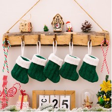 迷你針織聖誕襪 聖誕樹裝飾 糖果袋 聖誕吊飾 