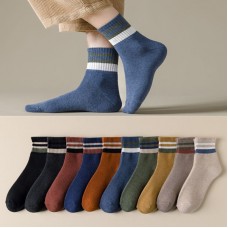 復古加厚中筒襪 男生長襪 秋冬新款  加絨 休閒襪 棉襪