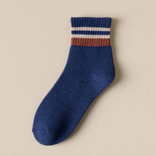 復古加厚中筒襪 男生長襪 秋冬新款  加絨 休閒襪 棉襪