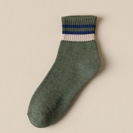 復古加厚中筒襪 男生長襪 秋冬新款  加絨 休閒襪 棉襪