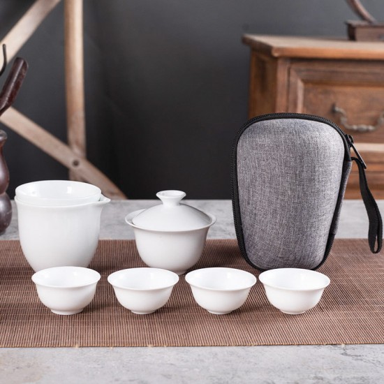 隨身式茶具套組 旅行茶具 陶瓷杯 茶杯 創意禮品