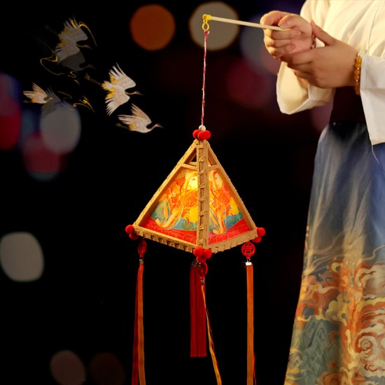 中國風DIY手作燈籠 元宵燈籠 兒童提燈 燈籠材料包 新年春節 