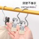 不鏽鋼無痕護衣夾 掛勾夾子 多功能 曬衣夾 衣架 褲夾 5入裝