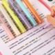 莫蘭迪色半糖螢光筆 斜頭螢光筆 重點記號筆 6入裝