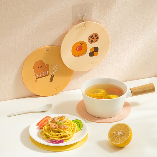 可愛食物防滑隔熱墊 杯墊 碗墊 防滑墊 矽膠隔熱墊 耐高溫 易清洗