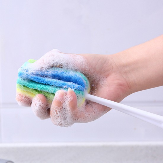  彩虹海綿杯刷 百潔布 奶瓶刷 保溫杯刷 清潔刷 海綿刷 廚房必備