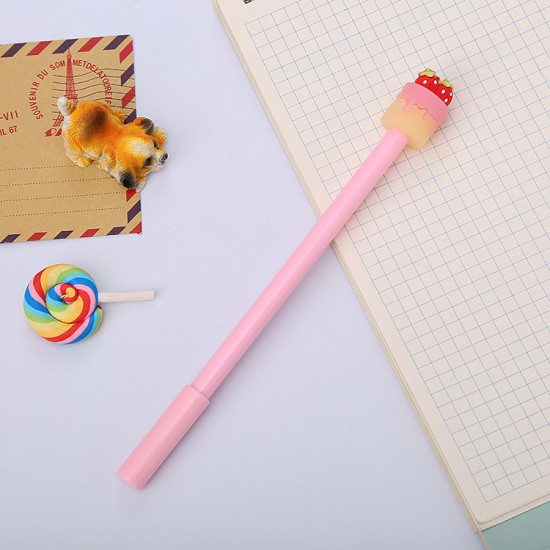 水果蛋糕中性筆 生日快樂 原子筆 造型筆 書寫文具 辦公文具 學生文具 