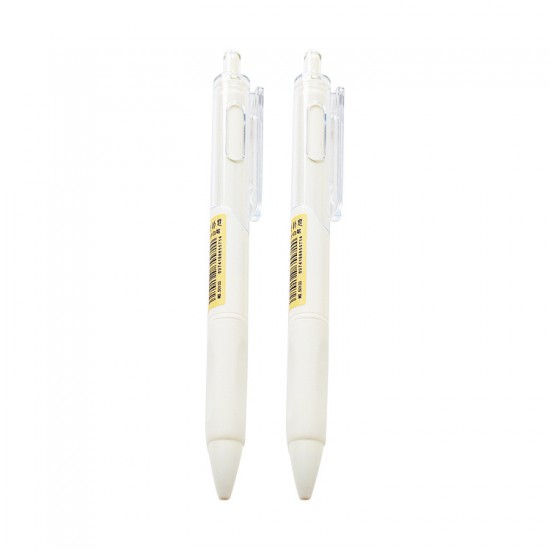 ins風小白按壓刷題筆 黑色原子筆 中性筆 ST頭 辦公文具 學生文具