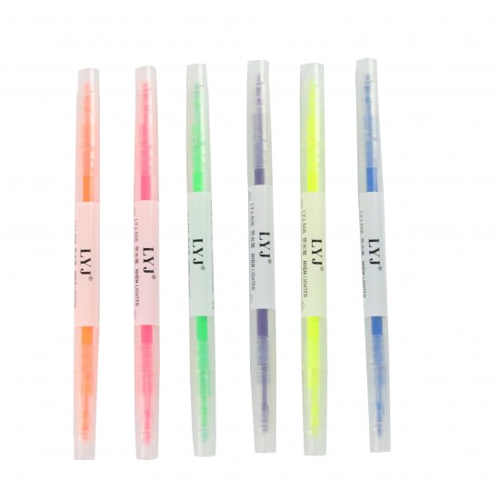 極簡雙頭螢光筆 塗鴉筆 重點標記 記號筆 學生必備文具