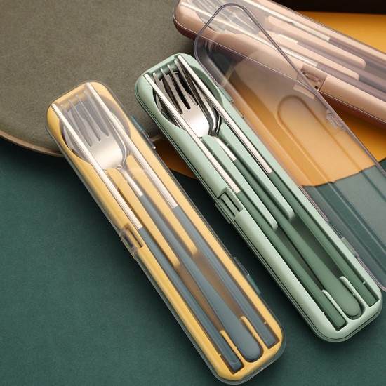 ins風不銹鋼餐具三件組 環保餐具組 隨身餐具 方便攜帶 上班族必備