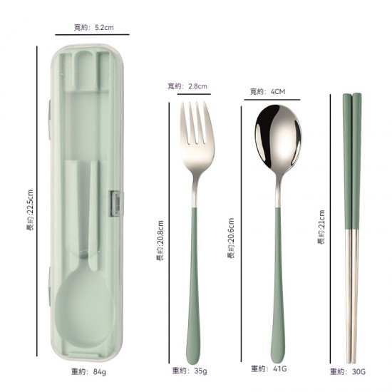 ins風不銹鋼餐具三件組 環保餐具組 隨身餐具 方便攜帶 上班族必備
