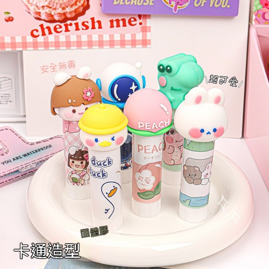 Q版卡通口紅膠 固體膠 膠水 DIY手工 美勞用品 手帳裝飾 文具用品 