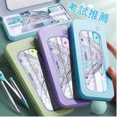 圓規套尺7件組 量角器 直尺 三角板 文具組 繪圖測量 兒童學生用品  