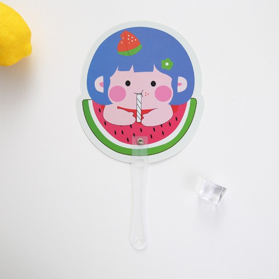 可愛卡通手搖扇 迷你扇 廣告扇 小圓扇 夏季必備