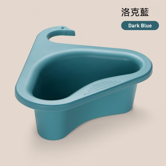 天鵝造型多功能瀝水籃 免打孔 濾水網 收納籃 置物架 廚餘過濾