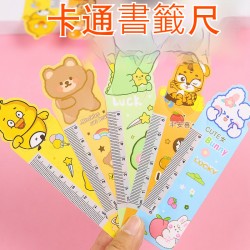 可愛動物書籤尺 直尺 軟尺 異型尺 卡尺書籤 繪圖 學生文具 3入/卡