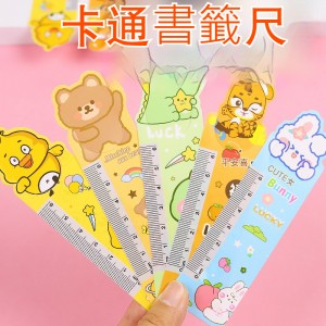 可愛動物書籤尺 直尺 軟尺 異型尺 卡尺書籤 繪圖 學生文具 3入/卡