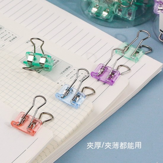 半透明彩色長尾夾 文件夾 夾子 燕尾夾 票據夾 開口夾 辦公室用品