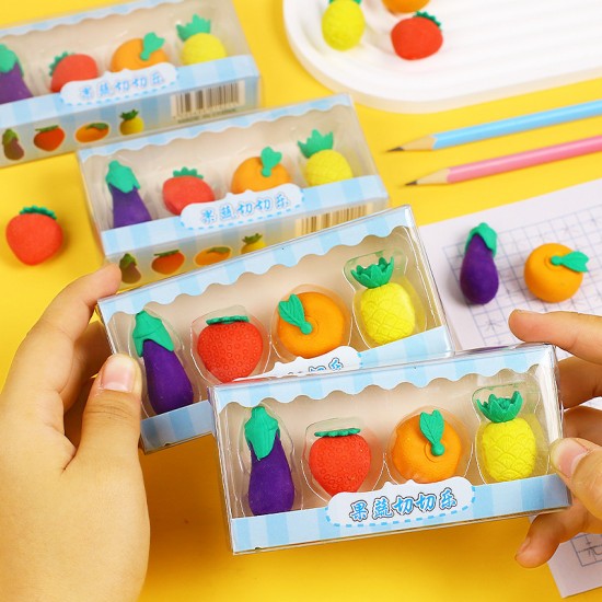  仿真蔬果橡皮擦組 水果蔬菜 造型橡皮擦 兒童節 禮物 文具 學生用品  