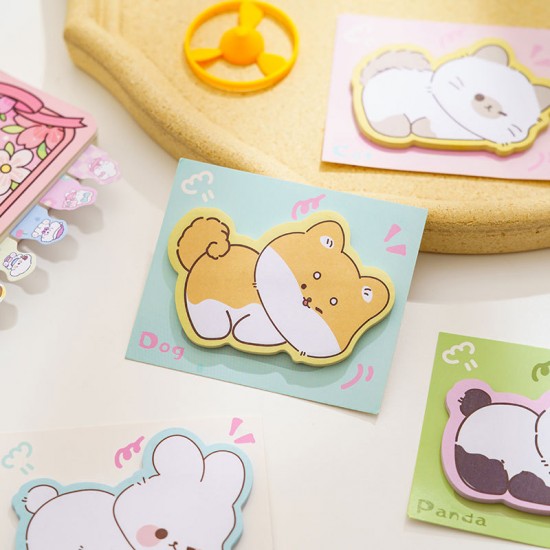  小動物趴睡異形便利貼 N次貼 留言貼 便條紙 便簽 備忘錄 裝飾貼紙
