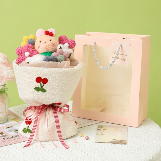  可愛玩偶創意花束 玫瑰花 賀卡 七夕 情人節 花束 畢業季 母親節 婚禮